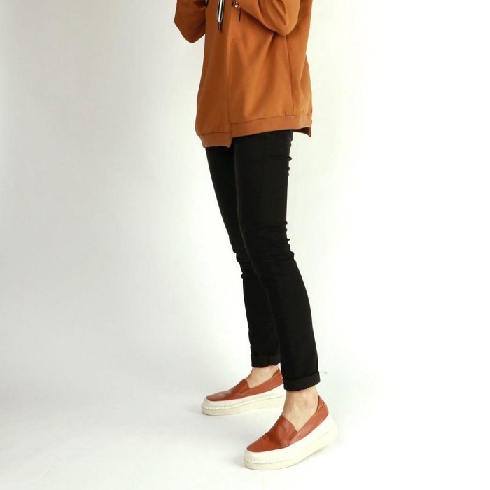 三輝皮鞋台灣fnace全真皮 牛皮軟Q鞋底縫製厚底吐司鞋 深口套腳軟皮軟底懶人鞋休閒鞋餅乾鞋平底鞋滑板增高鞋麵包鞋零碼-細節圖7