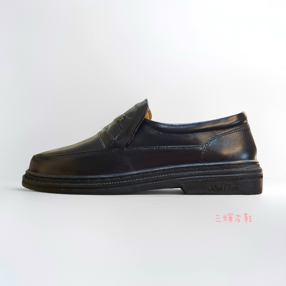 三輝皮鞋🇹🇼台灣製全真皮 牛皮鞋底縫製樂福鞋 MIT免綁帶直套式紳士鞋圓頭男皮鞋老師傅手工鞋商務鞋上班鞋爸爸鞋長輩鞋-細節圖5