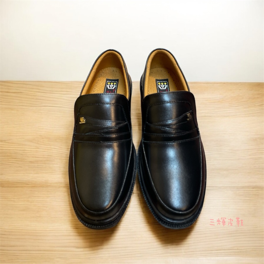 三輝皮鞋🇹🇼台灣製全真皮 牛皮鞋底縫製樂福鞋 MIT免綁帶直套式紳士鞋圓頭男皮鞋老師傅手工鞋商務鞋上班鞋爸爸鞋長輩鞋-規格圖11