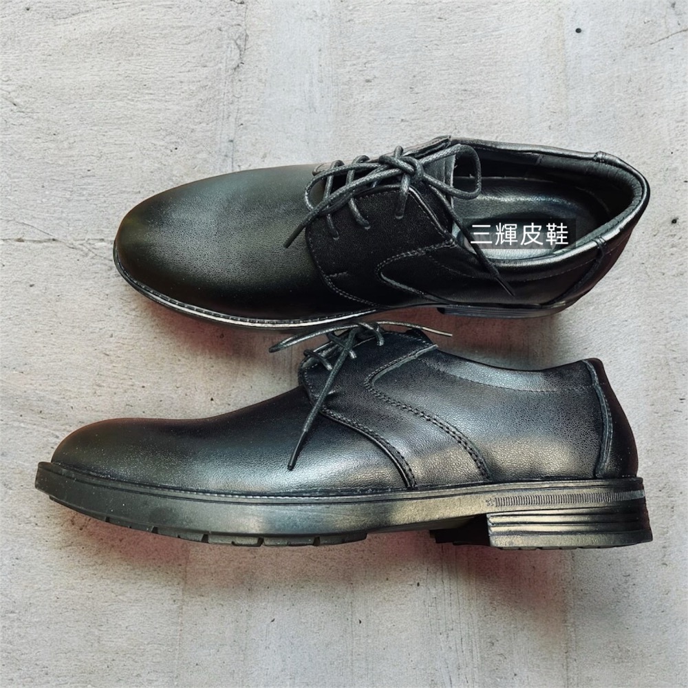 三輝皮鞋全真皮 牛皮圓頭綁帶男皮鞋 紳士鞋上班鞋商務鞋休閒皮鞋學生鞋爸爸鞋長輩鞋寬楦鞋父親節業務司機實習開車鞋旅遊-細節圖3