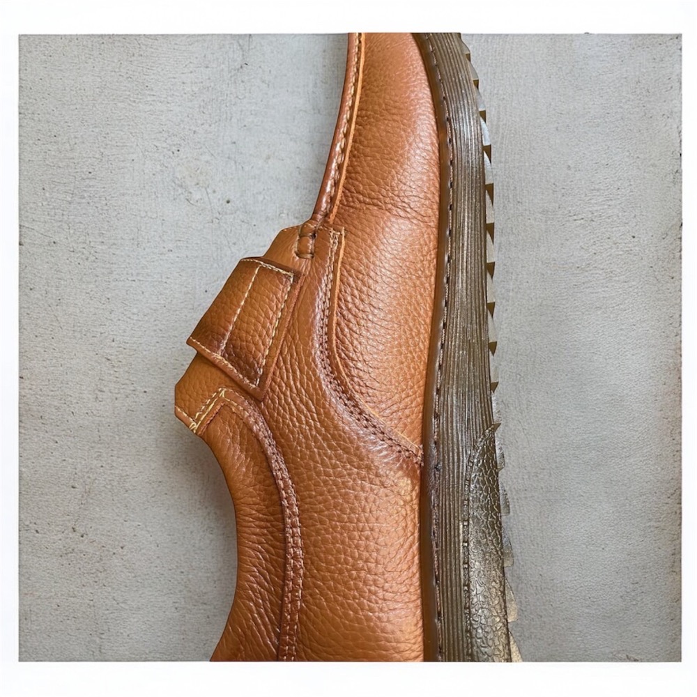 三輝皮鞋牛皮免綁帶懶人魔鬼粘荔枝紋男皮鞋 上班鞋商務鞋休閒皮鞋通勤業務司機學生實習開車鞋旅遊 爸爸鞋長輩鞋寬楦鞋父親節-細節圖3