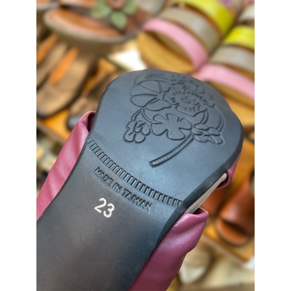 三輝皮鞋台灣製全真皮 柔軟羊皮扭結蝴蝶結尖頭粗跟高跟拖鞋 女中跟圓頭皺摺穆勒魚口涼拖鞋 MIT手工鞋 優雅氣質高跟涼鞋-細節圖8