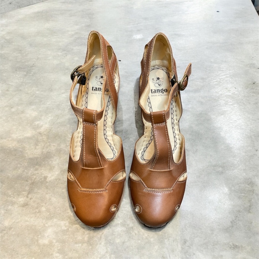 三輝皮鞋台灣製全真皮 牛皮超輕量鞋底縫製T字簍空天然軟木楔型高跟鞋 包頭高台厚底增高涼鞋 MIT手工鞋 一字瑪莉珍女鞋-細節圖5