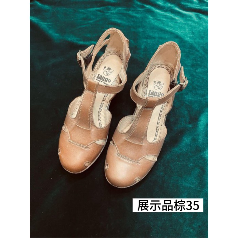 三輝皮鞋台灣製全真皮 牛皮超輕量鞋底縫製T字簍空天然軟木楔型高跟鞋 包頭高台厚底增高涼鞋 MIT手工鞋 一字瑪莉珍女鞋-規格圖11