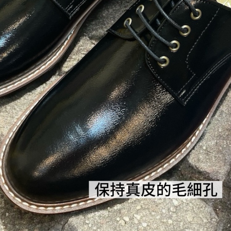 三輝皮鞋台灣製全真皮 英式牛皮防水亮面圓頭綁帶德比鞋馬丁鞋 英倫漆皮紳士牛津鞋MIT手工鞋寬楦男皮鞋上班鞋商務婚鞋-細節圖5