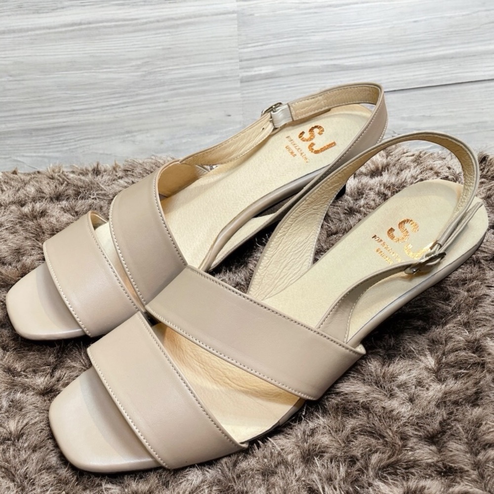 三輝皮鞋台灣製全真皮 柔軟羊皮氣質寬帶二字橫條低跟涼鞋 顯瘦顯腿長斜條紋高跟中跟後帶涼鞋 酒杯跟貓跟鞋羅馬涼鞋MIT現貨-細節圖2