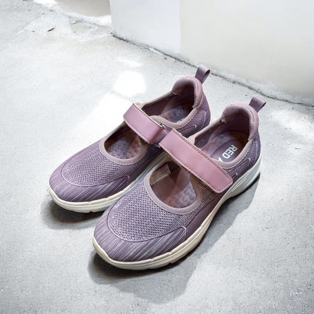 三輝皮鞋RED ANT紅螞蟻超輕量魔鬼氈網眼針織透氣瑪莉珍休閒運動鞋 免綁帶飛織懶人足弓支撐芭蕾運動鞋健步健走布鞋娃娃鞋-細節圖3