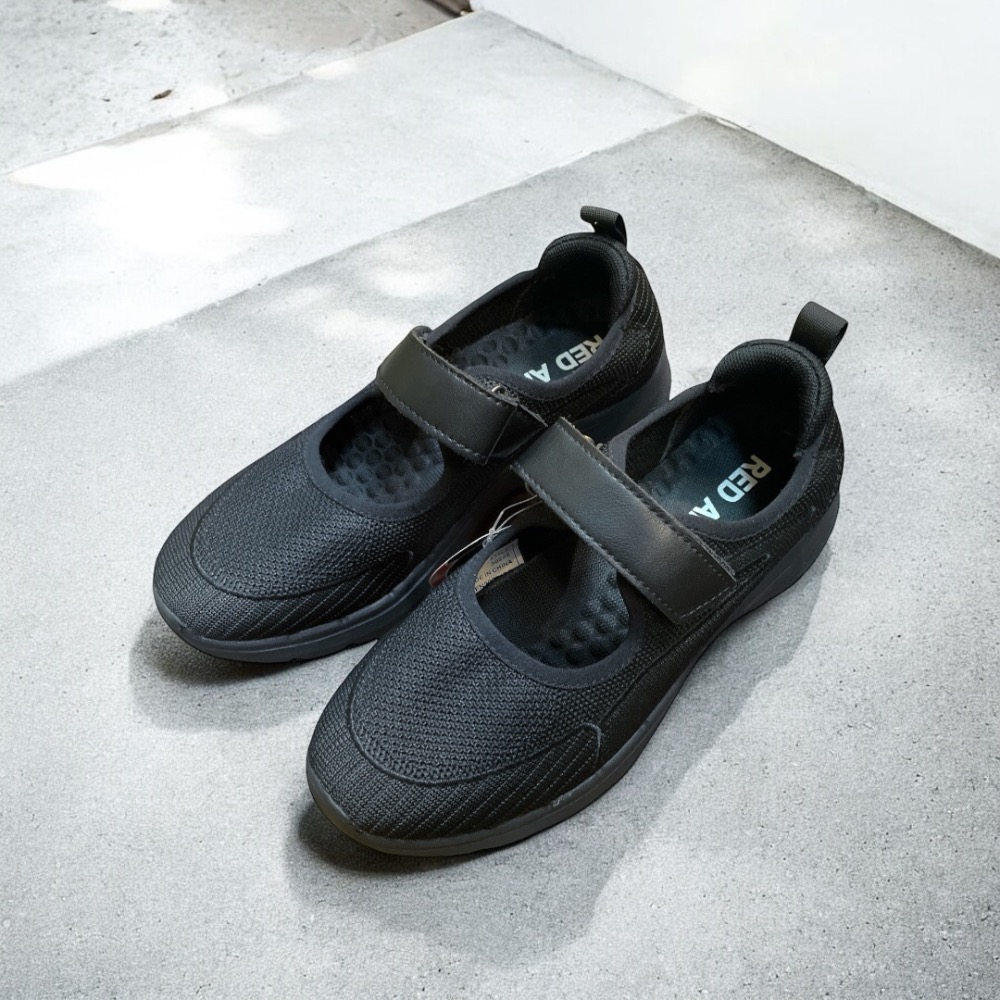 三輝皮鞋RED ANT紅螞蟻超輕量魔鬼氈網眼針織透氣瑪莉珍休閒運動鞋 免綁帶飛織懶人足弓支撐芭蕾運動鞋健步健走布鞋娃娃鞋-細節圖5