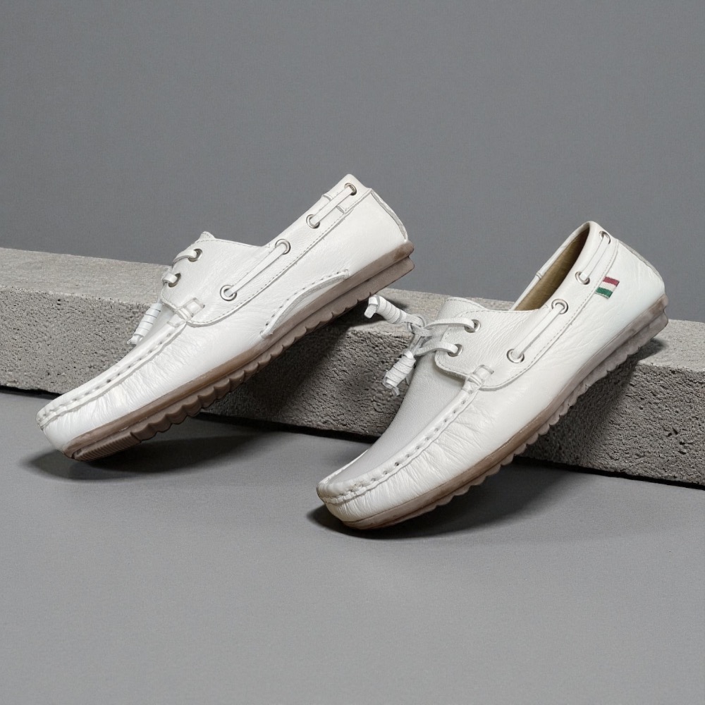 三輝皮鞋台灣製全真皮 MIT手工鞋 牛皮免綁帶鞋底縫製小方頭鞋帶款女豆豆休閒帆船鞋莫卡辛樂福平底懶人開車鞋小尺碼女鞋-細節圖2