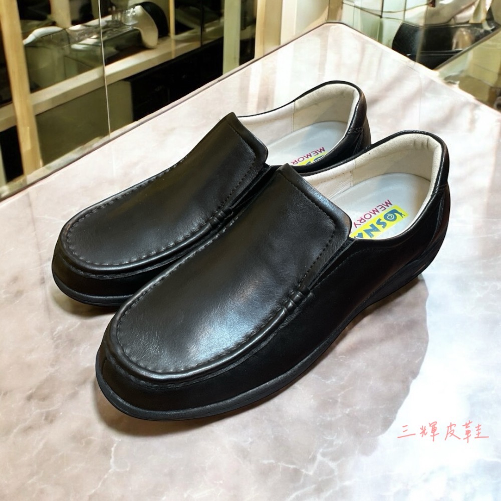 三輝皮鞋SNAIL真皮氣墊皮鞋 樂福鞋女 真皮休閒鞋 休閒皮鞋 牛皮鞋底縫製超輕量固特異足弓支撐上班鞋護士鞋大尺碼女鞋-細節圖4