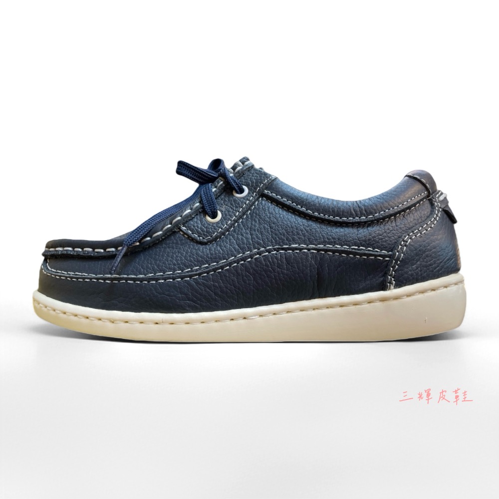 三輝皮鞋台灣製全真皮 MIT手工鞋 BLEWS牛皮雙氣墊鞋底縫製固特異小方頭鞋帶款女平底休閒帆船鞋袋鼠鞋小尺碼女鞋小腳-細節圖9