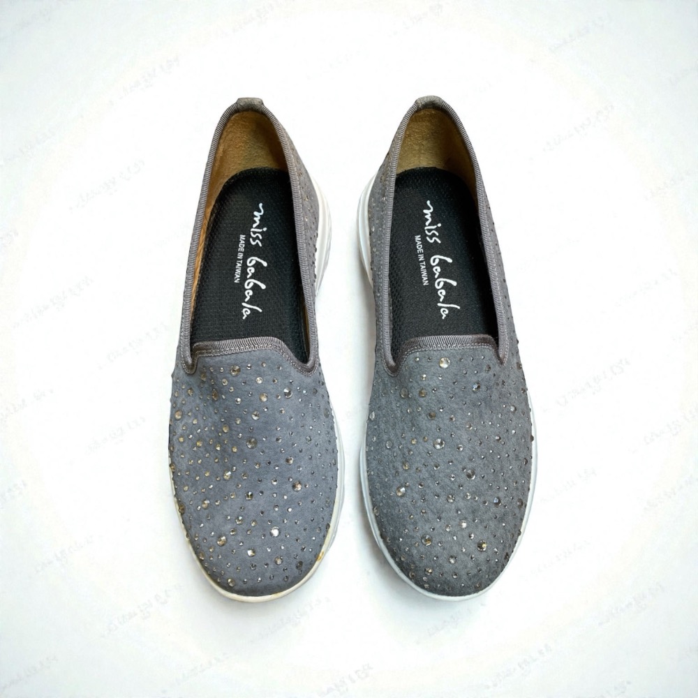 三輝皮鞋台灣製babala MIT真皮羊皮麂皮輕量卯釘圓頭深口女平底鞋女樂福鞋包鞋反毛皮懶人鞋輕便鞋休閒鞋大尺碼女鞋-細節圖3