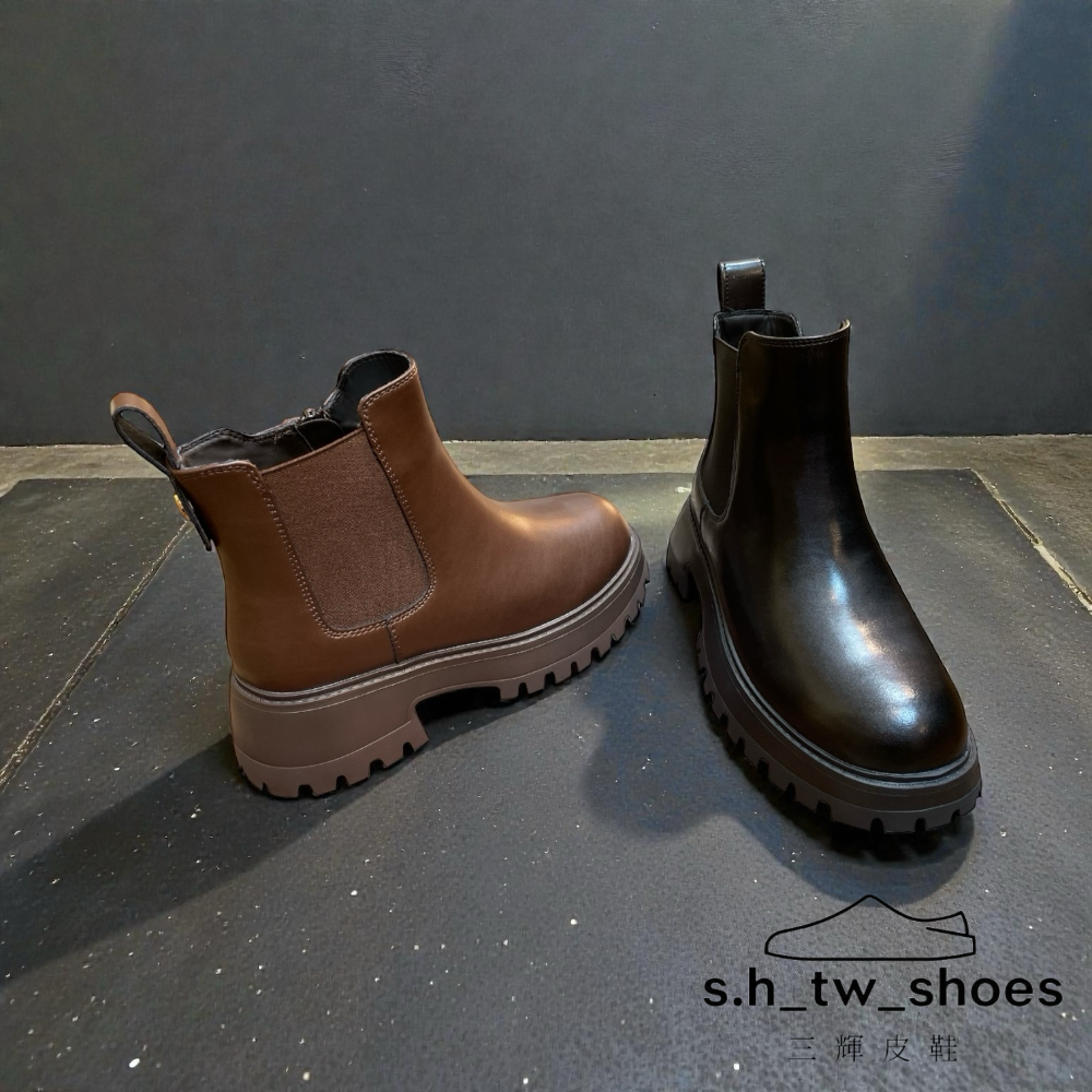 三輝皮鞋SNAIL蝸牛 真皮女靴 切爾西靴 牛皮靴 短靴 中筒靴 圓頭超輕量寬楦低跟靴 中跟靴粗跟增高厚底機車靴馬丁靴-細節圖6