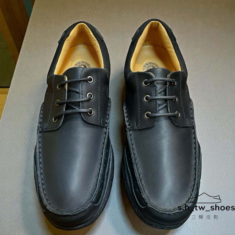 三輝皮鞋台灣製 真皮德比鞋 真皮休閒鞋 防油皮鞋 牛皮休閒鞋 輕量鞋 MIT 手工鞋 鞋底縫製固特異防油防滑止滑廚師鞋-細節圖2