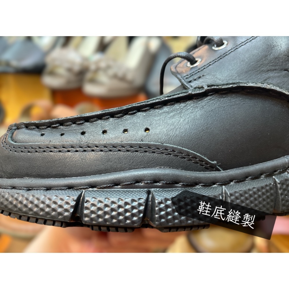 三輝皮鞋台灣製 真皮德比鞋 真皮休閒鞋 防油皮鞋 牛皮休閒鞋 輕量鞋 MIT 手工鞋 鞋底縫製固特異防油防滑止滑廚師鞋-細節圖5