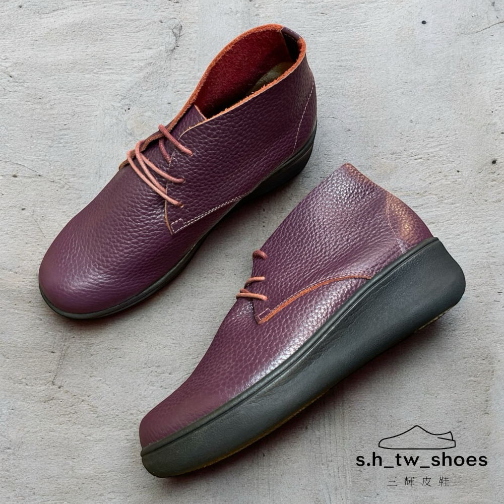 三輝皮鞋babala台灣製 MIT真皮女靴 短靴 牛皮靴踝靴高筒皮鞋馬丁靴平底靴厚底靴高筒靴三孔靴厚底鞋增高鞋小尺碼女鞋-細節圖6