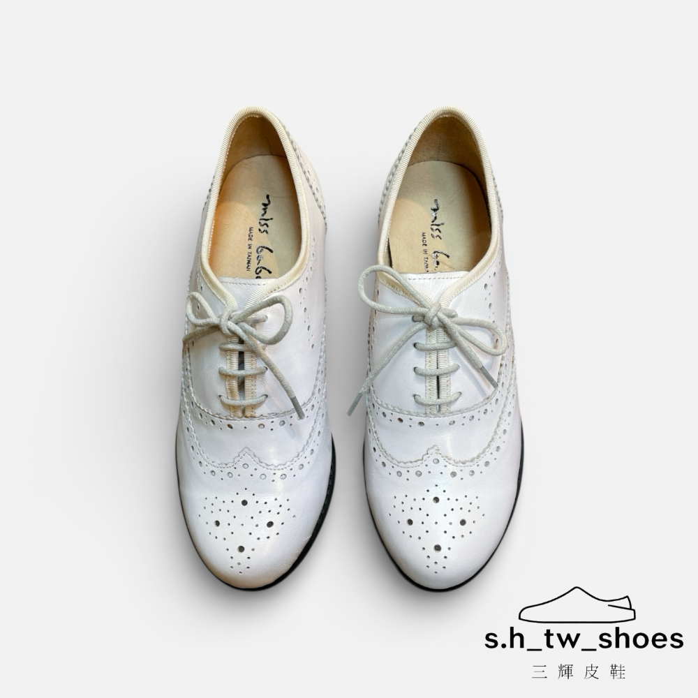 三輝皮鞋台灣製真皮牛津鞋 跟鞋 綁帶皮鞋 德比鞋 踝靴 MIT 手工鞋 女靴 足弓支撐圓頭女皮鞋 雕花牛津鞋女 零碼-細節圖7