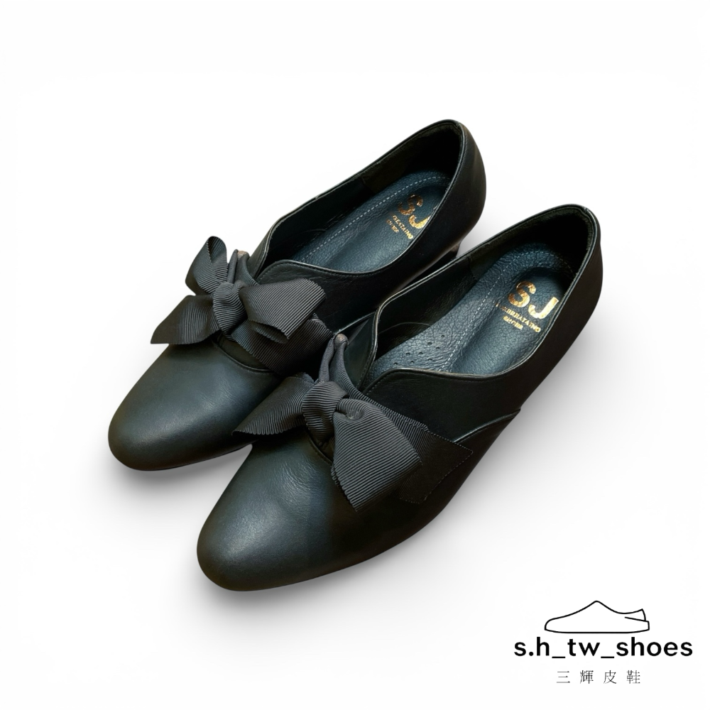 三輝皮鞋台灣製真皮跟鞋 羊皮鞋 低跟鞋 真皮包鞋 尖頭鞋 真皮高跟鞋 踝靴 懶人鞋 平底鞋 MIT 軟皮蝴蝶結V口娃娃鞋-細節圖6