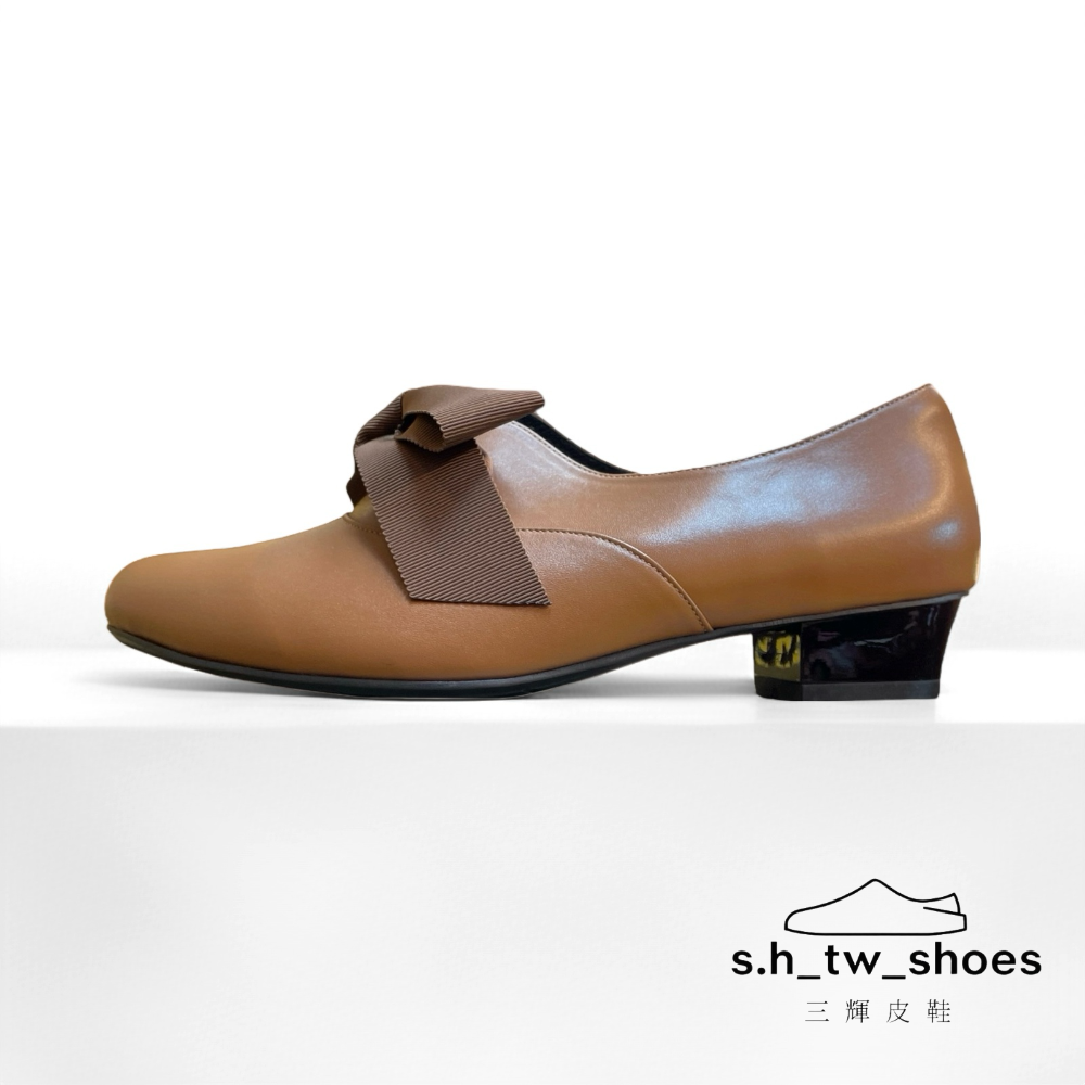 三輝皮鞋台灣製真皮跟鞋 羊皮鞋 低跟鞋 真皮包鞋 尖頭鞋 真皮高跟鞋 踝靴 懶人鞋 平底鞋 MIT 軟皮蝴蝶結V口娃娃鞋-規格圖11