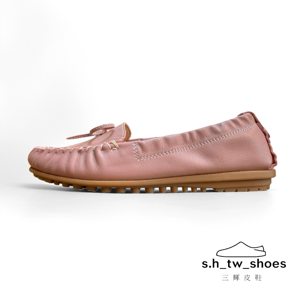 三輝皮鞋台灣製真皮豆豆鞋 莫卡辛 帆船鞋 平底鞋 休閒鞋女 牛皮休閒鞋 MIT 牛皮鞋底縫製蝴蝶結軟皮軟底淑女鞋 通勤鞋-規格圖11