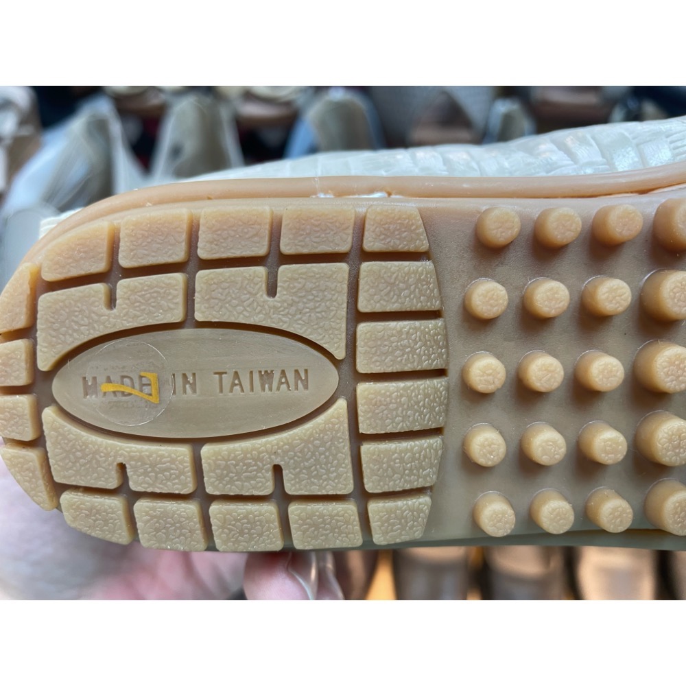 三輝皮鞋台灣製真皮豆豆鞋 莫卡辛 平底鞋 樂福鞋女 帆船鞋 休閒鞋女 女包鞋 MIT牛皮鞋底縫製編織荔枝紋軟底通勤淑女鞋-細節圖7