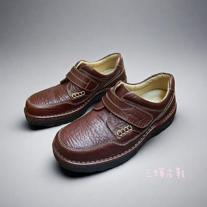 三輝皮鞋台灣製 固特異 真皮休閒鞋 氣墊休閒鞋 牛皮輕量化鞋底縫製雙氣墊皮鞋 MIT 手工鞋 休旅鞋老師傅旅遊工作鞋-細節圖2