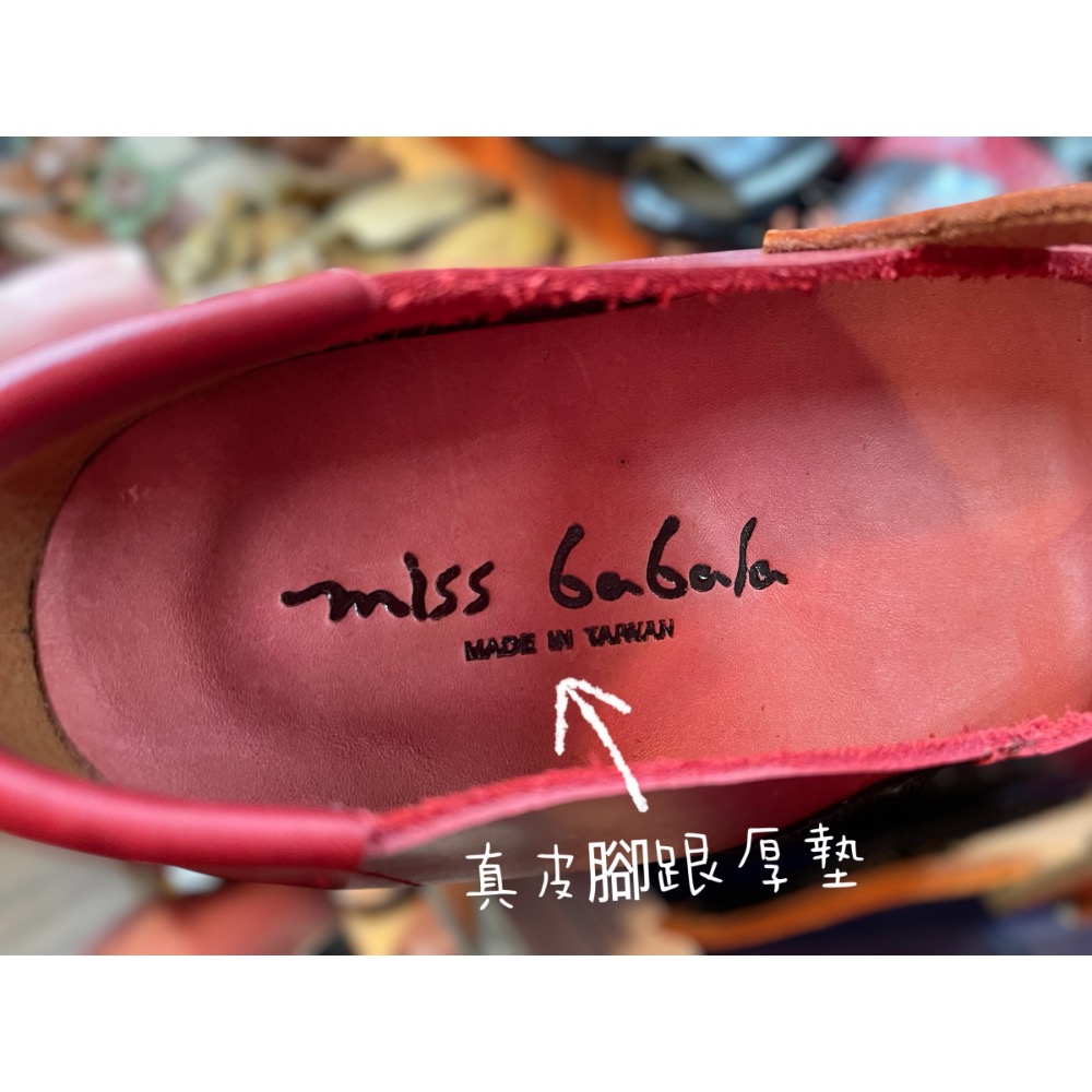 三輝皮鞋台灣製 真皮瑪莉珍鞋 娃娃鞋 平底鞋 厚底鞋 MIT 手工鞋 babala牛皮日系圓頭V口魔鬼粘增高鞋小尺碼女鞋-細節圖9