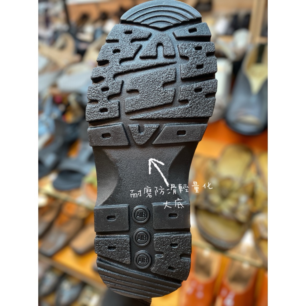 三輝皮鞋台灣製固特異 真皮休閒鞋 氣墊休閒鞋 牛皮休閒鞋 MIT 瘋馬皮輕量老師傅手工鞋底縫製雙氣墊皮鞋免綁帶旅遊工作鞋-細節圖10