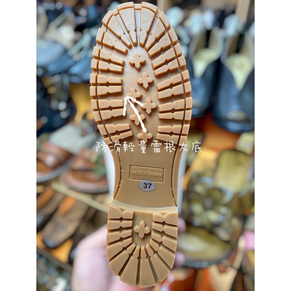 三輝皮鞋台灣製全真皮 經典雷根鞋 真皮帆船鞋 MIT 真皮休閒鞋 帆船鞋女 輕量化牛皮油蠟手工縫線免綁帶鞋底縫製休閒鞋女-細節圖5