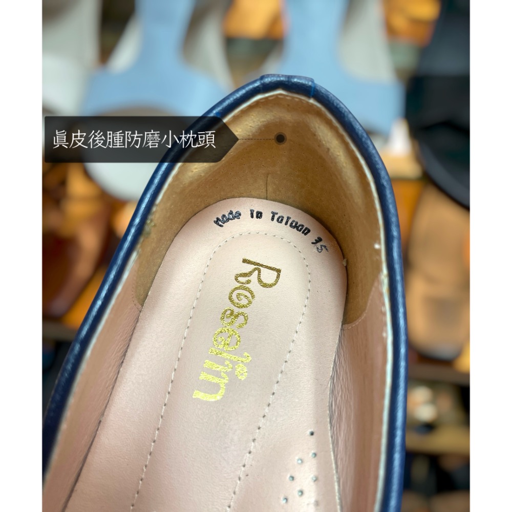三輝皮鞋台灣製 真皮休閒鞋 羊皮鞋 休閒鞋女 平底鞋 羊皮休閒鞋 便鞋 包鞋 MIT圓頭足弓支撐輕量g家免綁帶直套懶人鞋-細節圖8