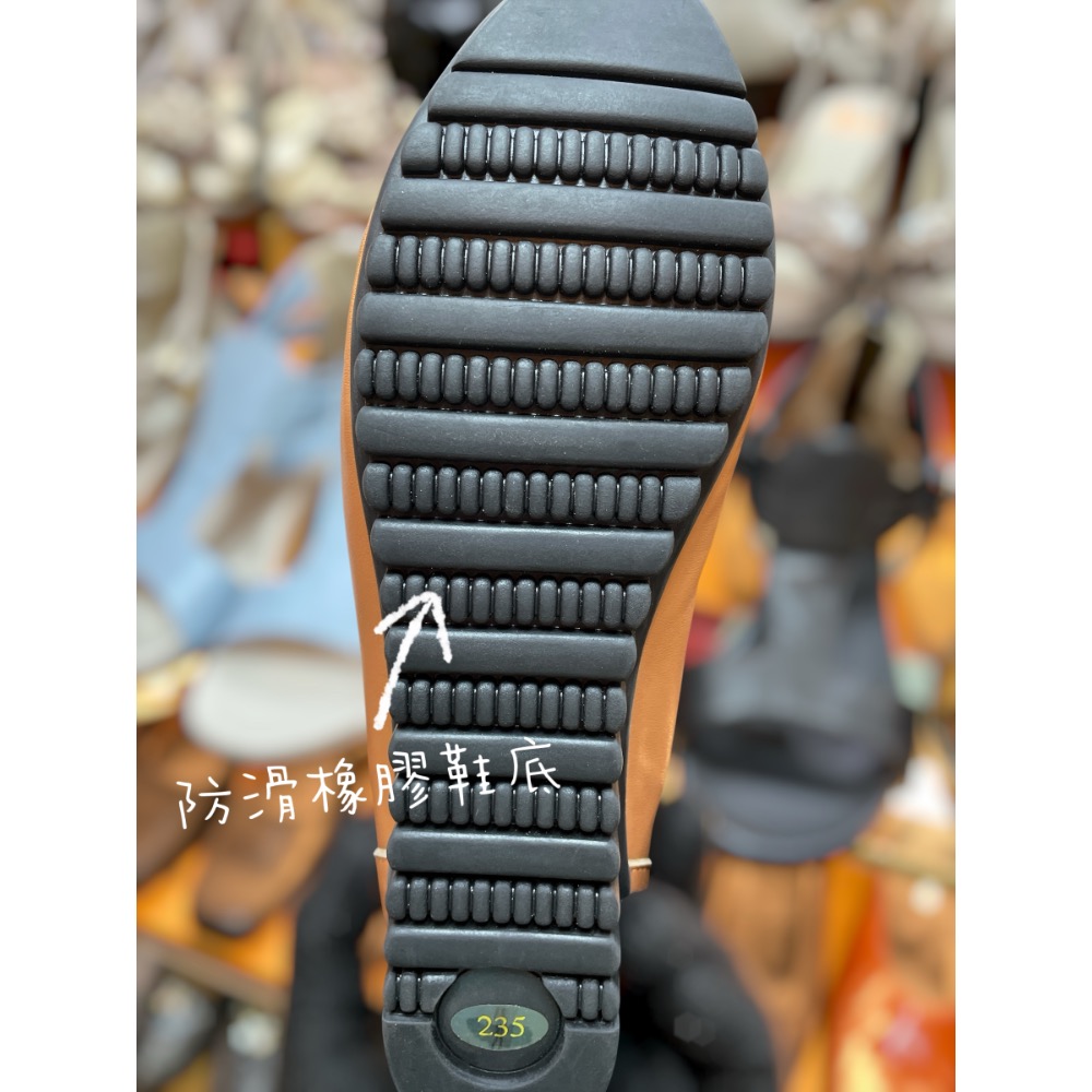 三輝皮鞋台灣製 真皮娃娃鞋 莫卡辛鞋 平底鞋 真皮女鞋 便鞋 淑女鞋 一腳蹬 MIT 牛皮立體花朵軟皮尖頭深口懶人女單鞋-細節圖9