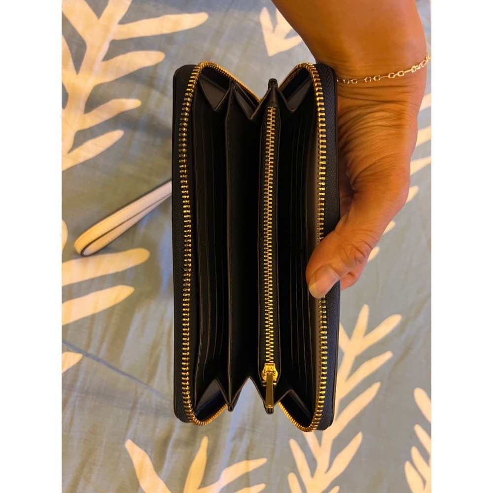 Coach經典老花丹寧雙層皮夾-細節圖2