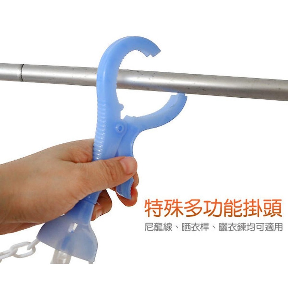 百貨通 【專利易收吊巾架20夾】台灣製造 360度旋轉 多功能掛頭 曬衣架 ST-5168-細節圖4
