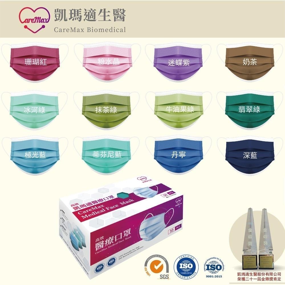 百貨通 凱瑪適素色醫療成人口罩 醫療口罩 SGS檢驗合格 台灣製造 一次性口罩 多色可選-細節圖6
