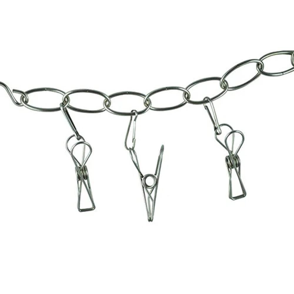 百貨通 巧夾不鏽鋼曬衣練組/曬衣用品(附8夾)-細節圖3