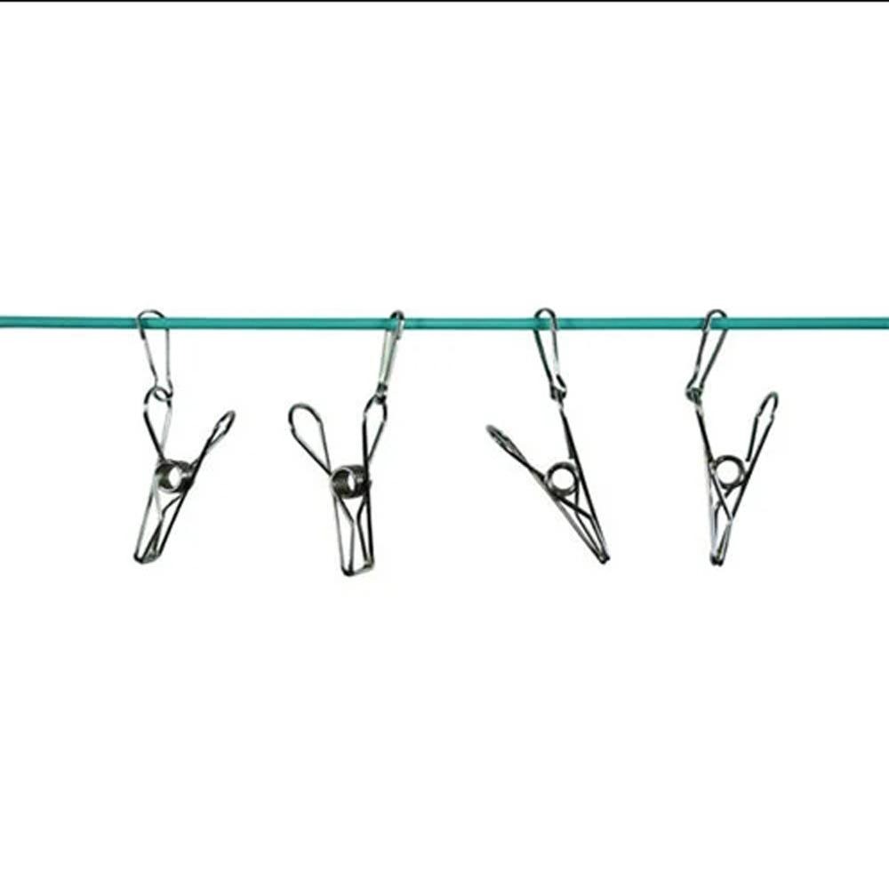 百貨通 巧夾不鏽鋼曬衣練組/曬衣用品(附8夾)-細節圖4