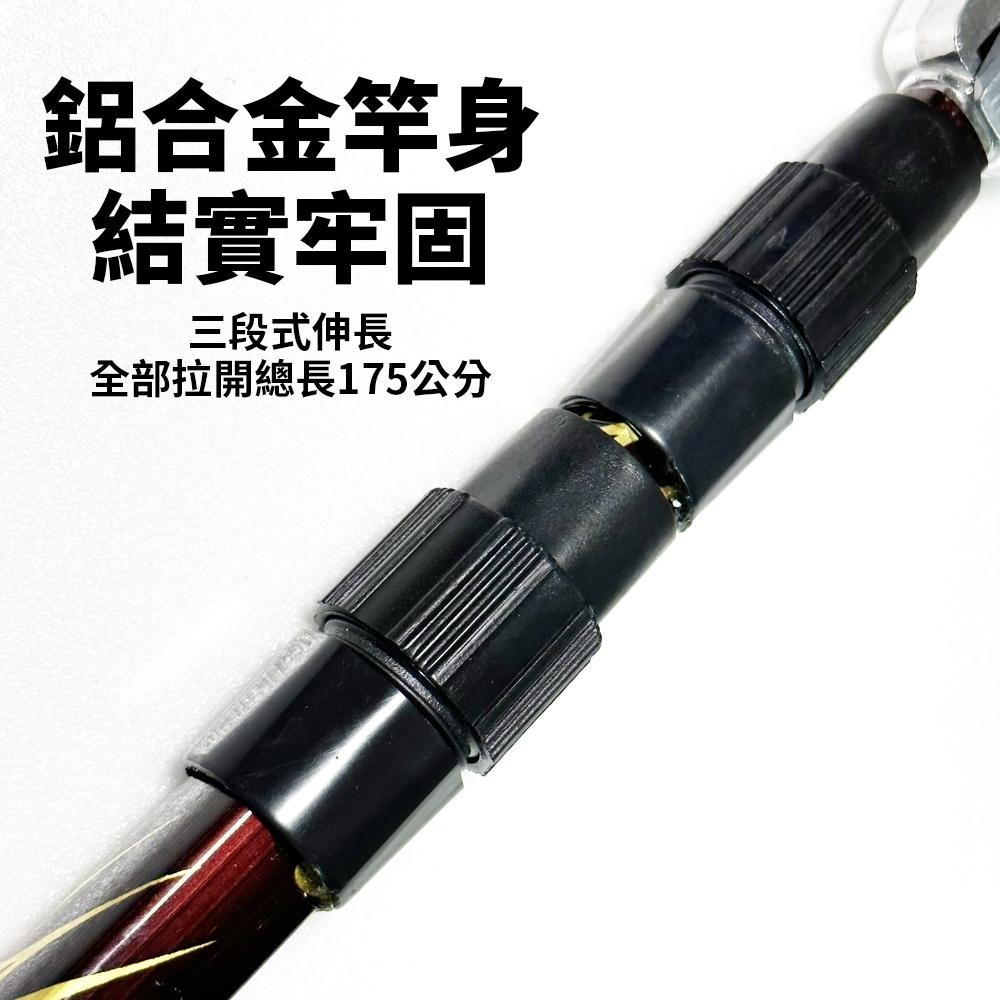 百貨通【三段式伸縮三角漁網】折疊魚網 伸縮 抄網 撈網 撈魚 撈網魚網 蝦網 蝦 紗網 溪釣 海釣 垂釣 路亞 釣魚 露-細節圖3