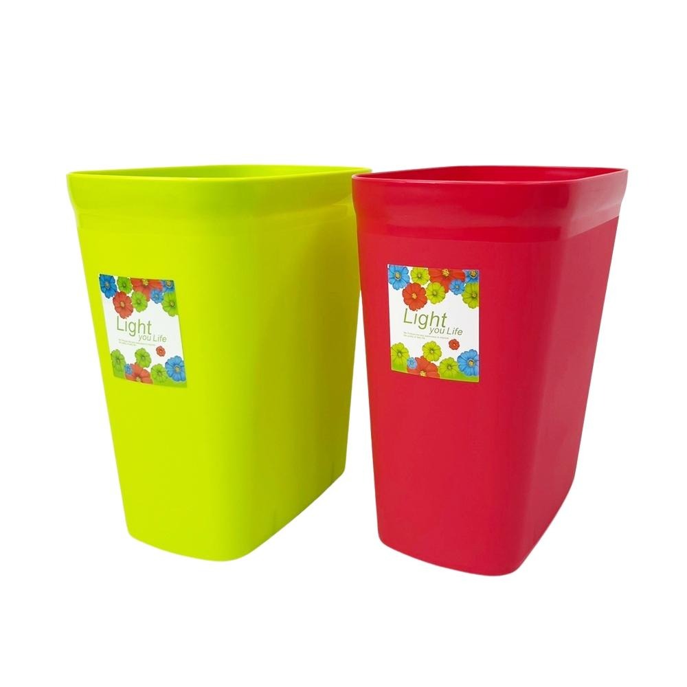 百貨通  好運花長方型垃圾桶-四色可選(兩款大小)-細節圖3