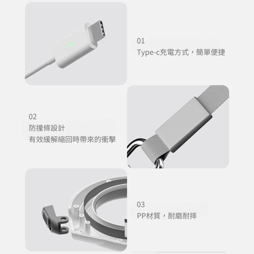 【HIPIDOG嬉皮狗】LED 環形牽引繩 圓環 自動伸縮 牽繩 寵物牽引繩-細節圖2