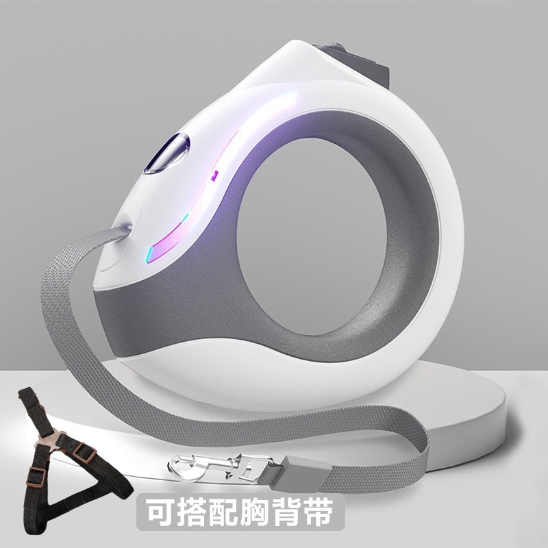 【HIPIDOG嬉皮狗】LED 環形牽引繩 圓環 自動伸縮 牽繩 寵物牽引繩-規格圖11