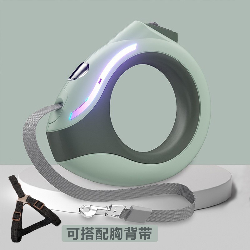 【HIPIDOG嬉皮狗】LED 環形牽引繩 圓環 自動伸縮 牽繩 寵物牽引繩-規格圖11