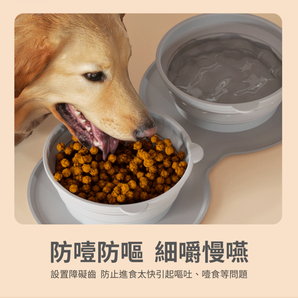 【兩用摺疊碗】 掛鉤式矽膠折疊 慢食碗 戶外便攜式 雙口 旅行碗 矽膠碗 外出水壺-細節圖4