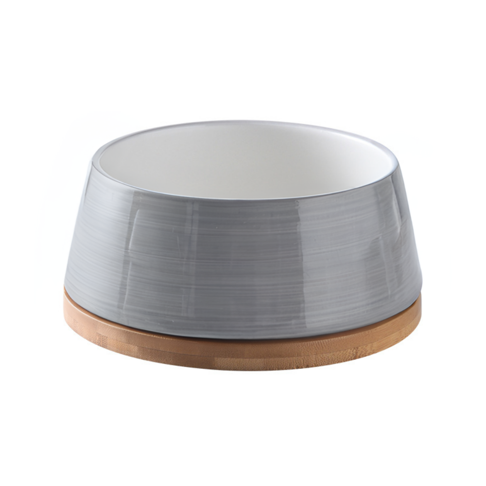 【日式木質寵物碗】陶瓷碗 木質托盤 貓狗碗 防翻倒 日式北歐 設計款-規格圖11
