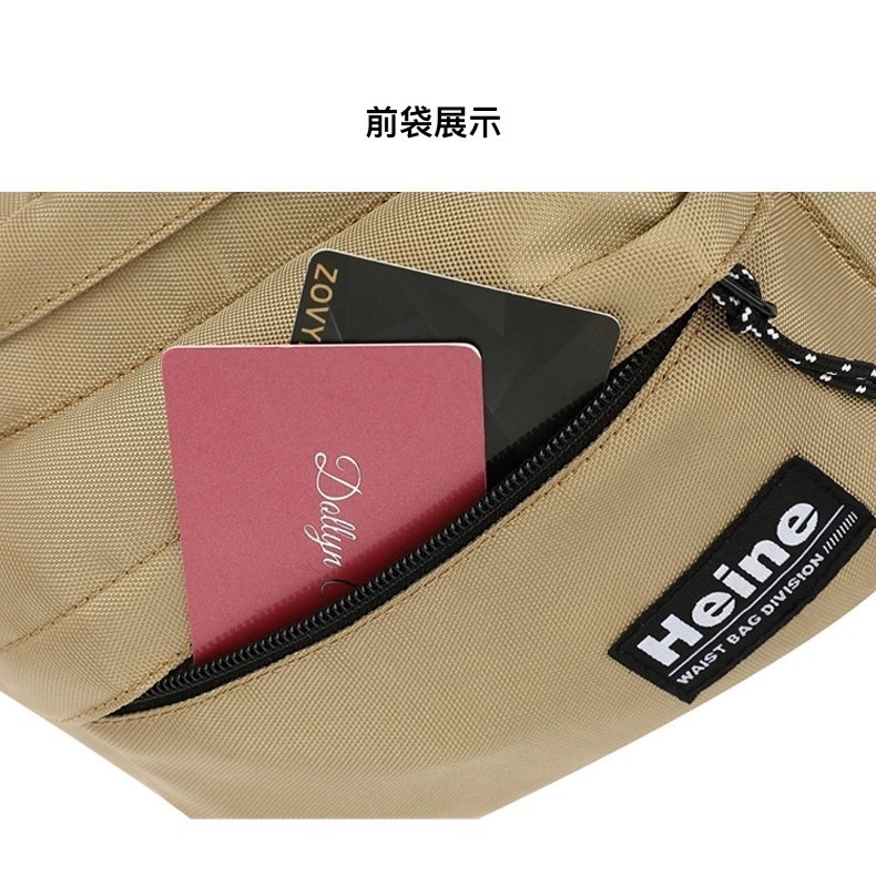 Heine 海恩 輕量防盜腰包 防潑水胸包 斜背包 旅行小包 日常休閒包(WIN-B1004 放手機放皮夾小包)-細節圖10