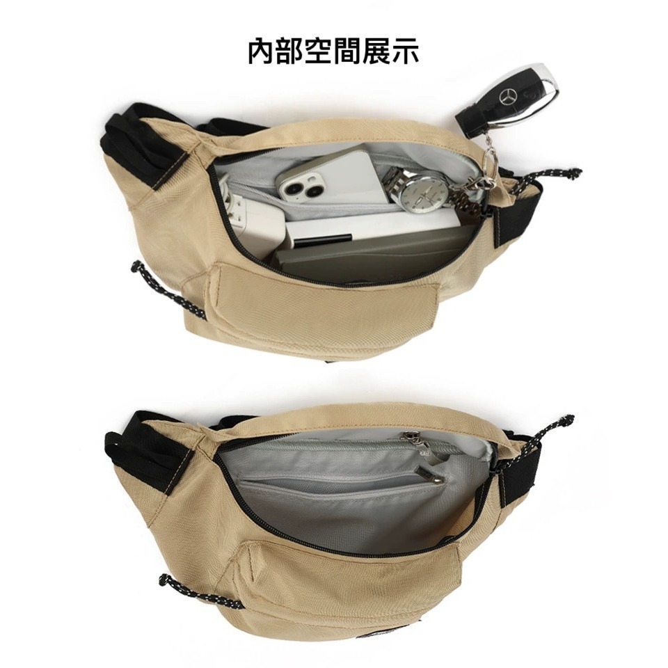 Heine 海恩 輕量防盜腰包 防潑水胸包 斜背包 旅行小包 日常休閒包(WIN-B1004 放手機放皮夾小包)-細節圖5