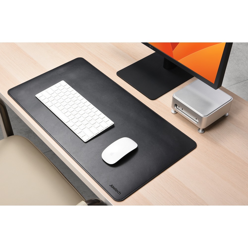 Jokitech 環保雙面皮革桌墊 大型滑鼠墊 防刮防水易於清潔 適用於辦公室和家庭餐桌墊 59x31cm-細節圖3