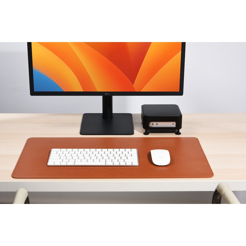 Jokitech 環保雙面皮革桌墊 大型滑鼠墊 防刮防水易於清潔 適用於辦公室和家庭餐桌墊 59x31cm-細節圖6