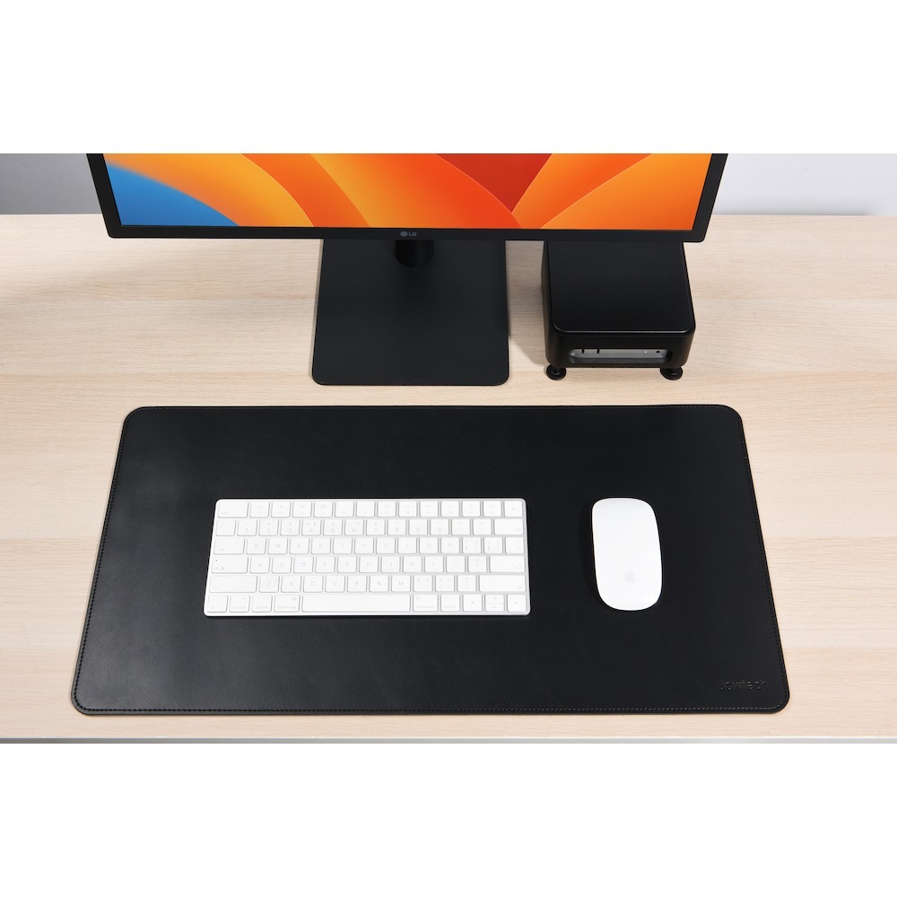 Jokitech 環保雙面皮革桌墊 大型滑鼠墊 防刮防水易於清潔 適用於辦公室和家庭餐桌墊 59x31cm-細節圖7