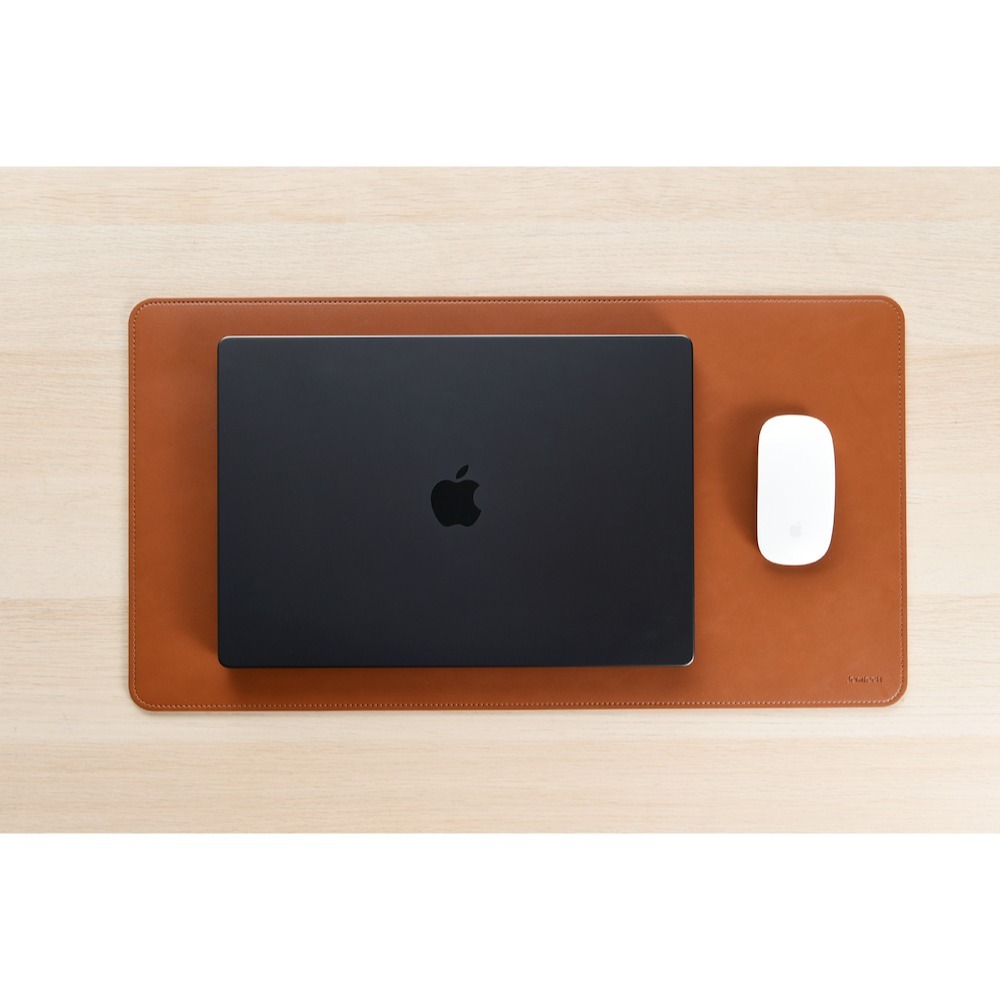 Jokitech 環保雙面皮革桌墊 大型滑鼠墊 防刮防水易於清潔 適用於辦公室和家庭餐桌墊 59x31cm-細節圖11