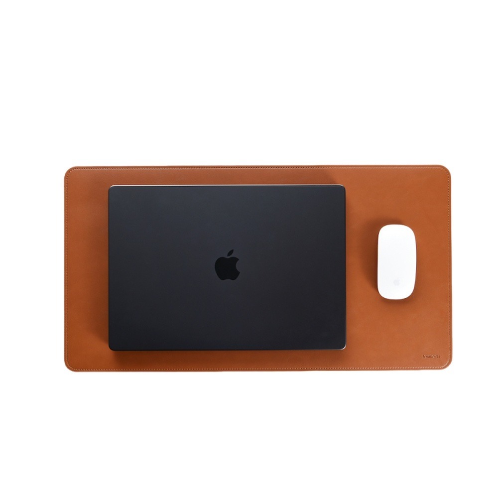 Jokitech 環保雙面皮革桌墊 大型滑鼠墊 防刮防水易於清潔 適用於辦公室和家庭餐桌墊 59x31cm-規格圖11